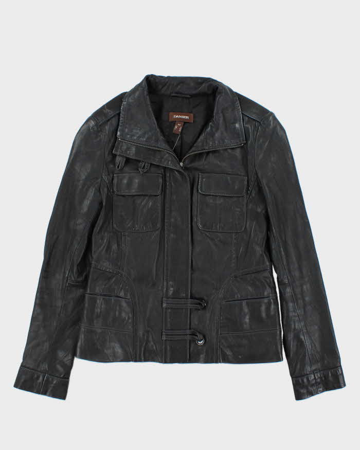 Vintage Y2K 00s Women's Danier Contrast Stitch Leather Jacket - S