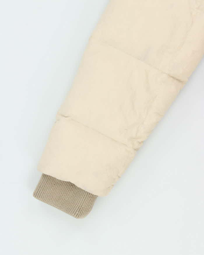 Eddie Bauer Women's Cream Boxy Down Filled Hooded Puffer Jacket - M