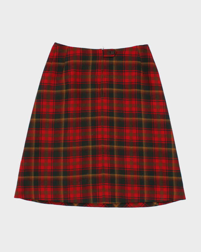 Vintage 1980s Highland Queen Plaid Skirt - M