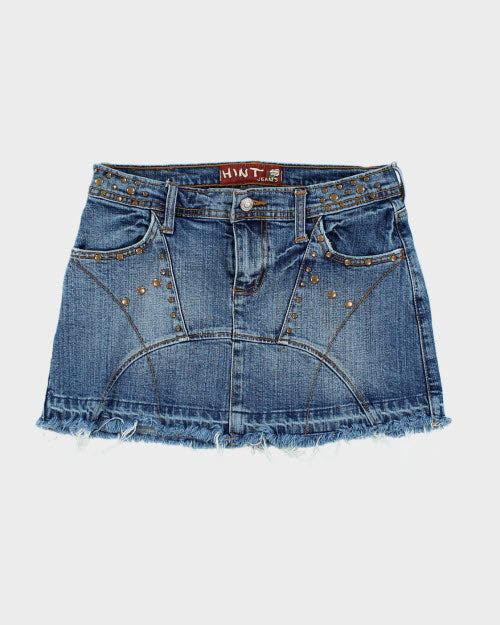 Y2k 00s Hint Studded Denim Skirt - S