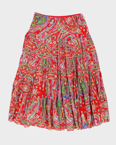 Ralph Lauren Red Tiered Skirt - S