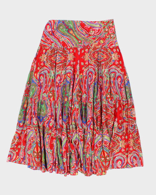 Ralph Lauren Red Tiered Skirt - S