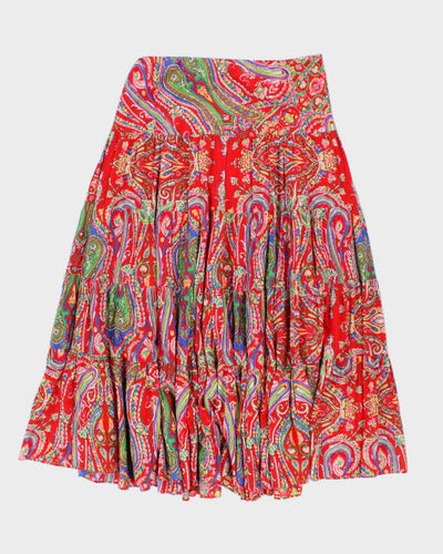 Ralph Lauren Red Tiered Skirt - S