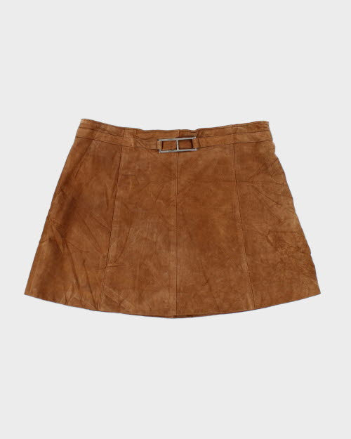 Y2k 00s Le Chateau Suede Mini Skirt - S