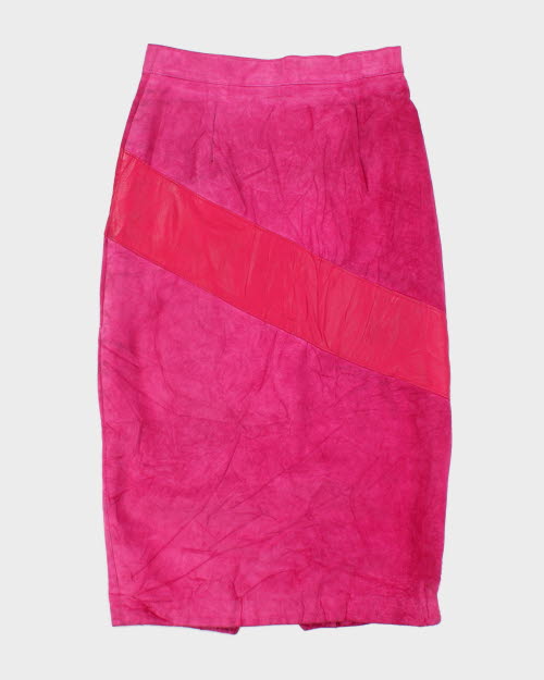 Gonna pelle rosa hotsell