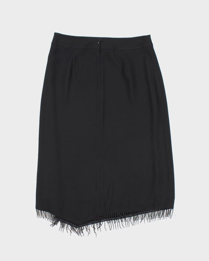 Y2k 00s Black Beaded Skirt - S