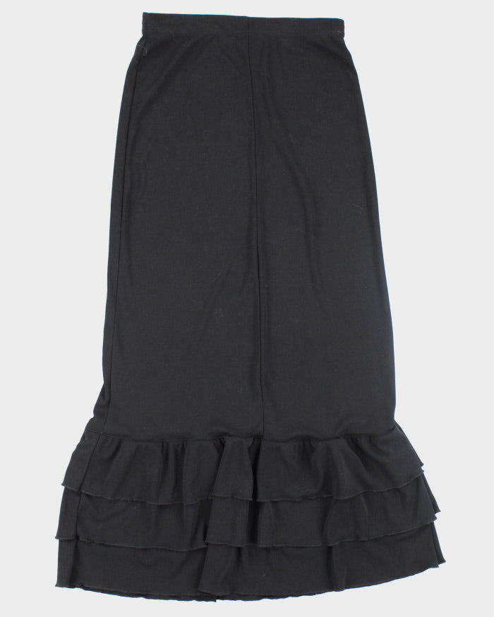 Y2k 00s Black Tiered Skirt - XS