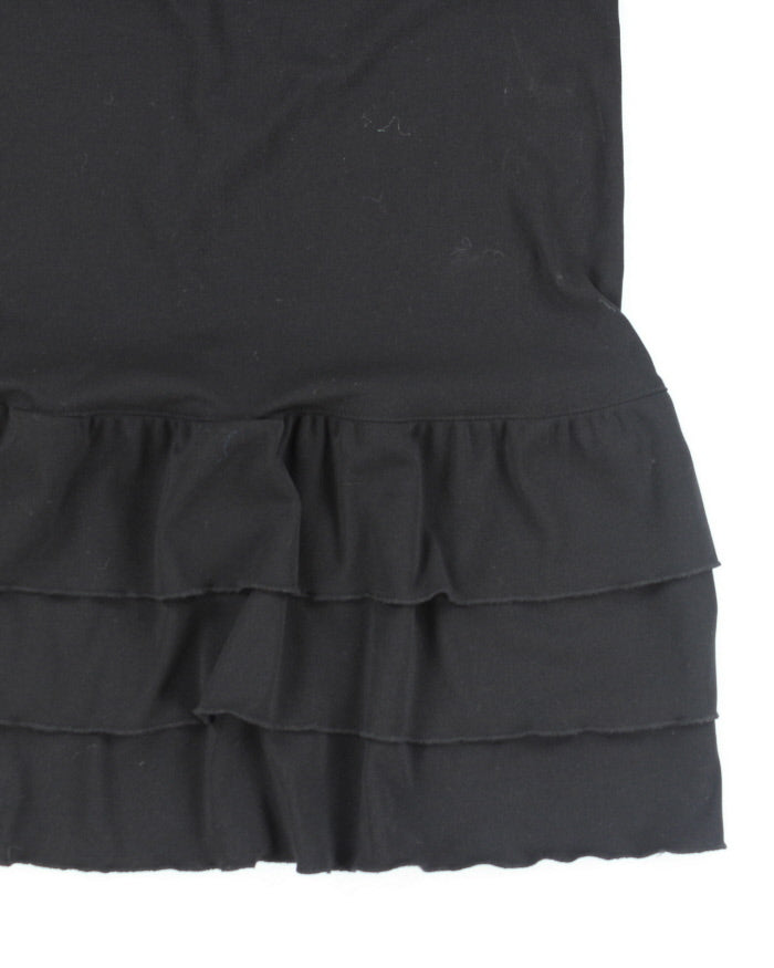 Y2k 00s Black Tiered Skirt - XS