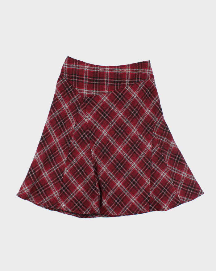 Vintage Arvida Wool Blend Checked Skirt - S