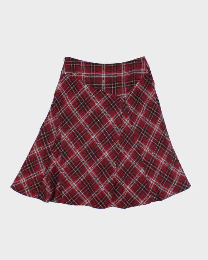 Vintage Arvida Wool Blend Checked Skirt - S
