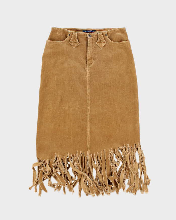 Vintage 90s Brody Corduroy Fringe Skirt S – Rokit