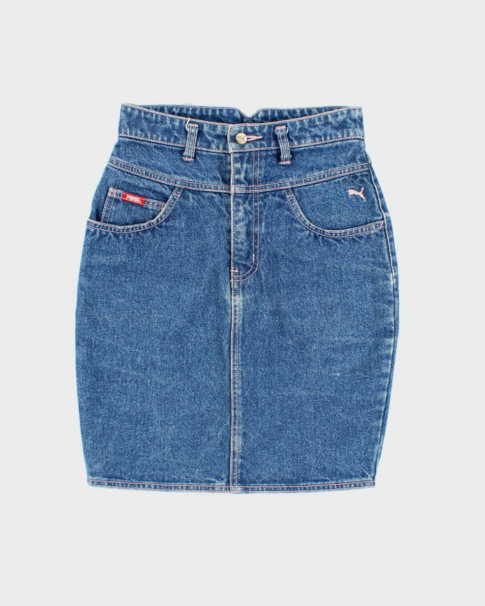 Vintage 90s Puma Denim Skirt XS