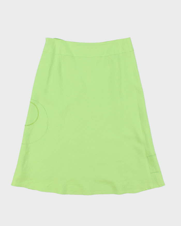 Vintage Y2k 00s Jessica Linen Blend Beaded Skirt - S