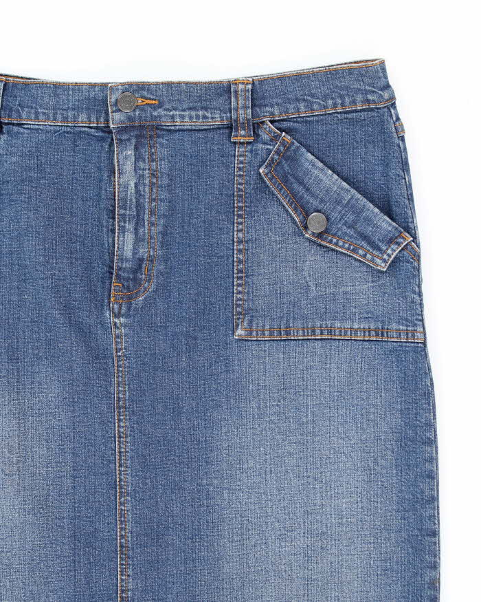 Vintage Y2k 00s Nautica Denim Skirt - L