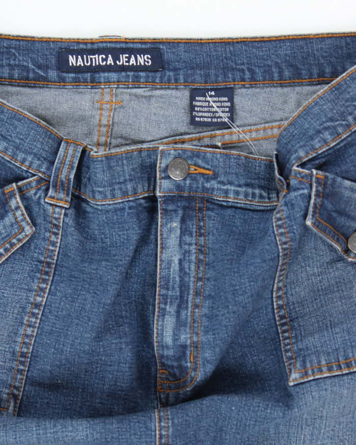 Vintage Y2k 00s Nautica Denim Skirt - L