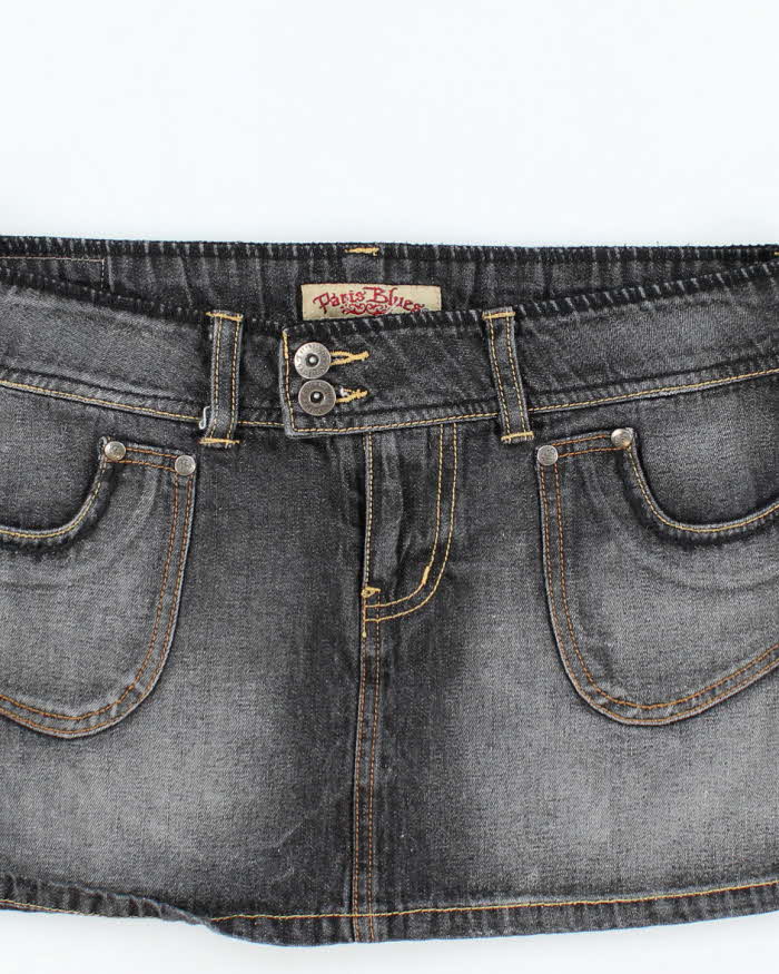 Vintage Y2k 00s Paris Blue Denim Mini Skirt - S