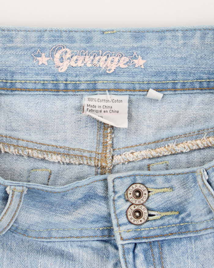 Y2K Garage Demin Pleated Mini Skirt - M