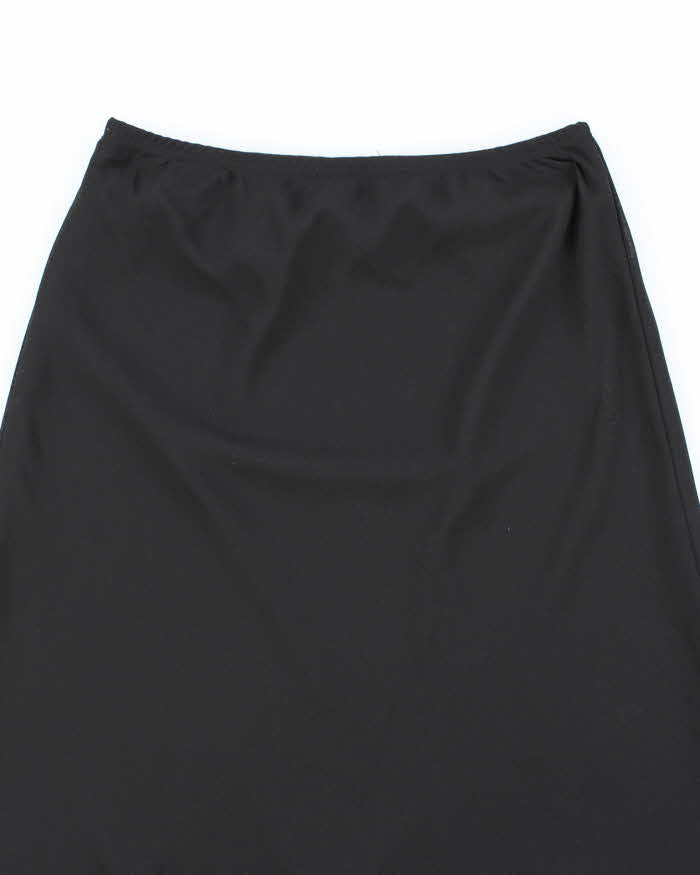 Vintage 90s Flowy Black Skirt - S