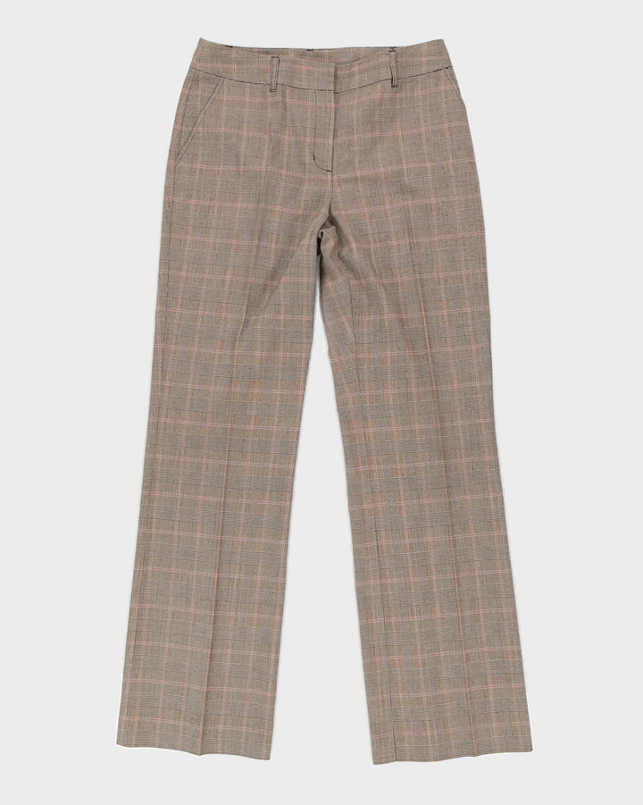 Y2K 00s Yzza Brown Plaid Two Piece Suit - M