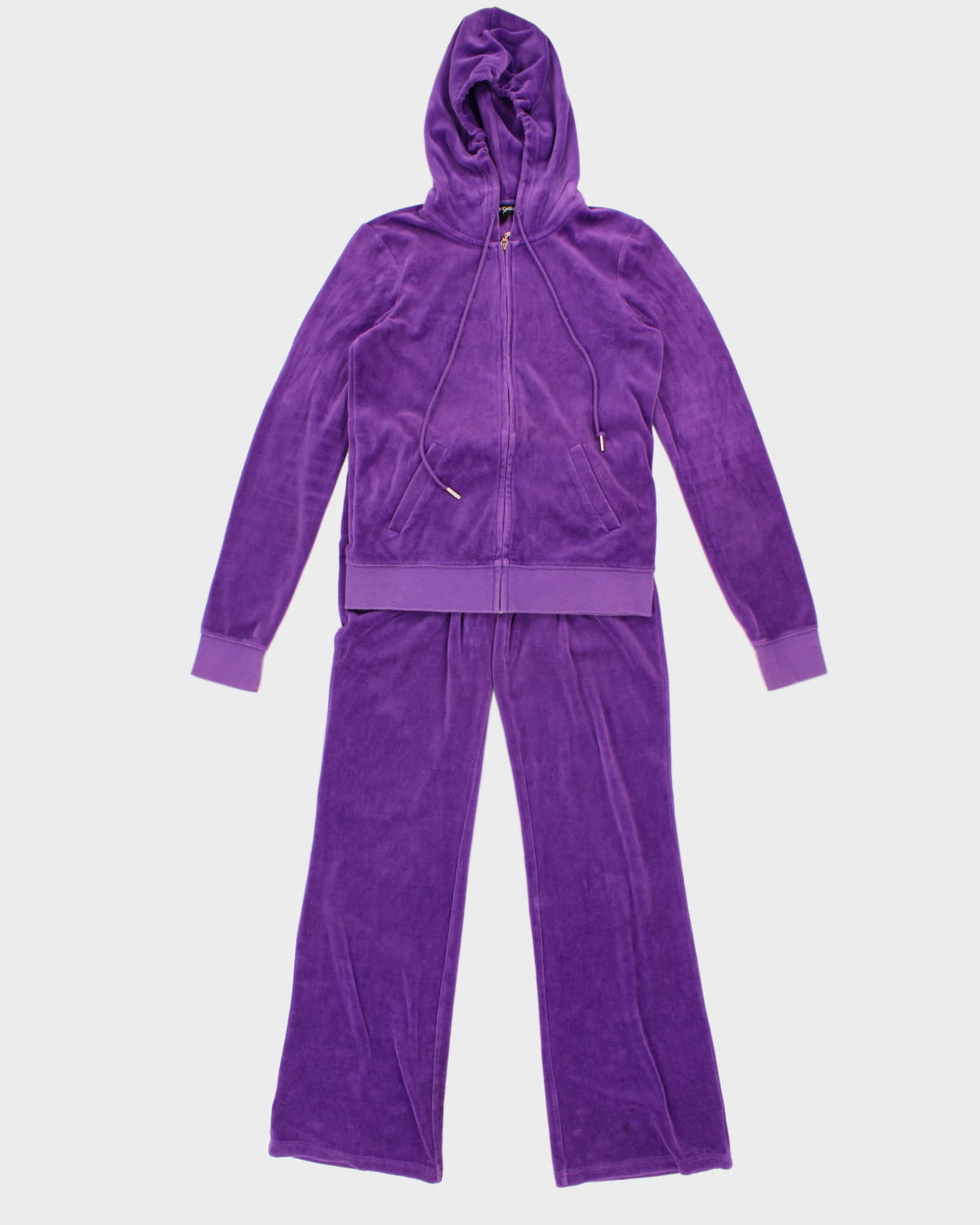 Y2K 00s Juicy Couture Purple Velour Tracksuit S/M – Rokit