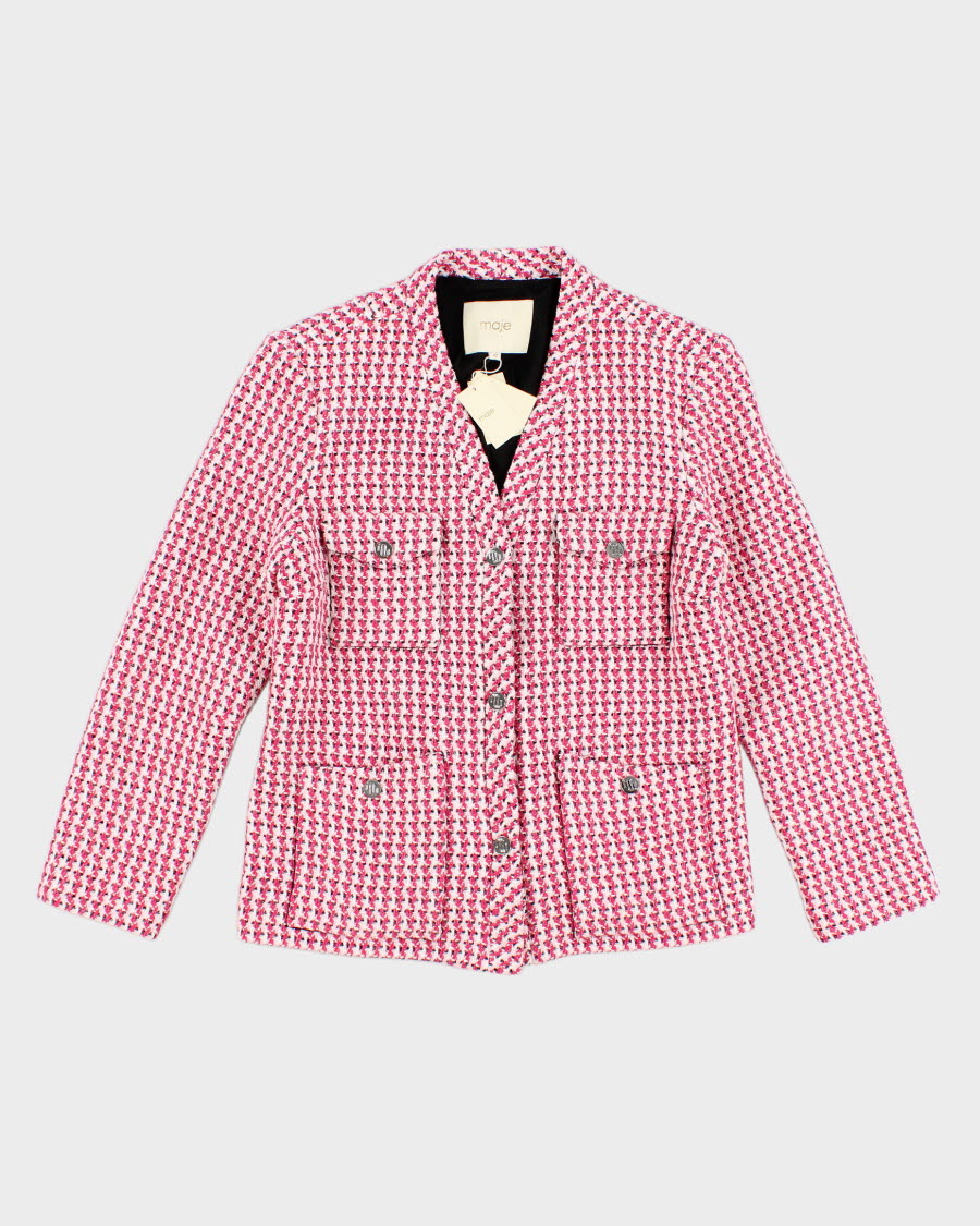 Woman's Maje Tweed inspired blazer 42/M – Rokit