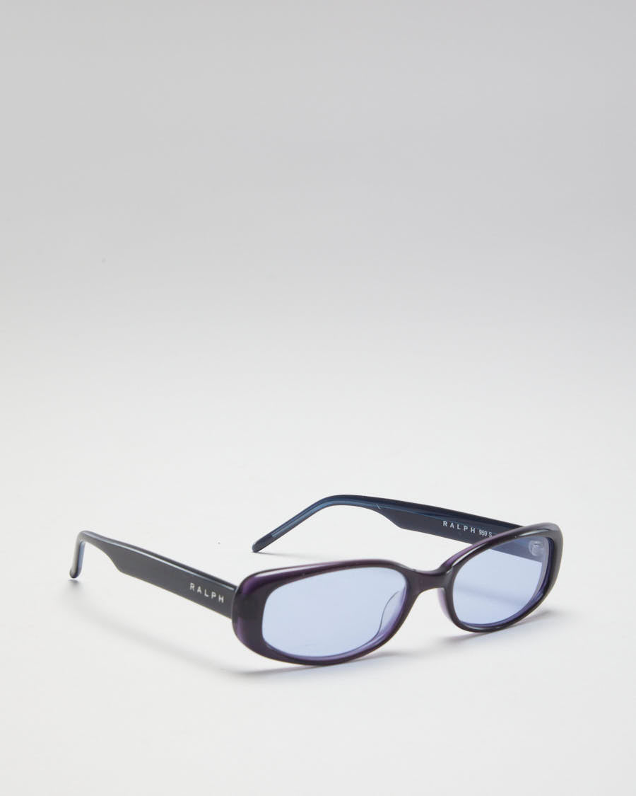 Vintage 90s Ralph Lauren Black & Purple Thin Sunglasses - O/S – Rokit