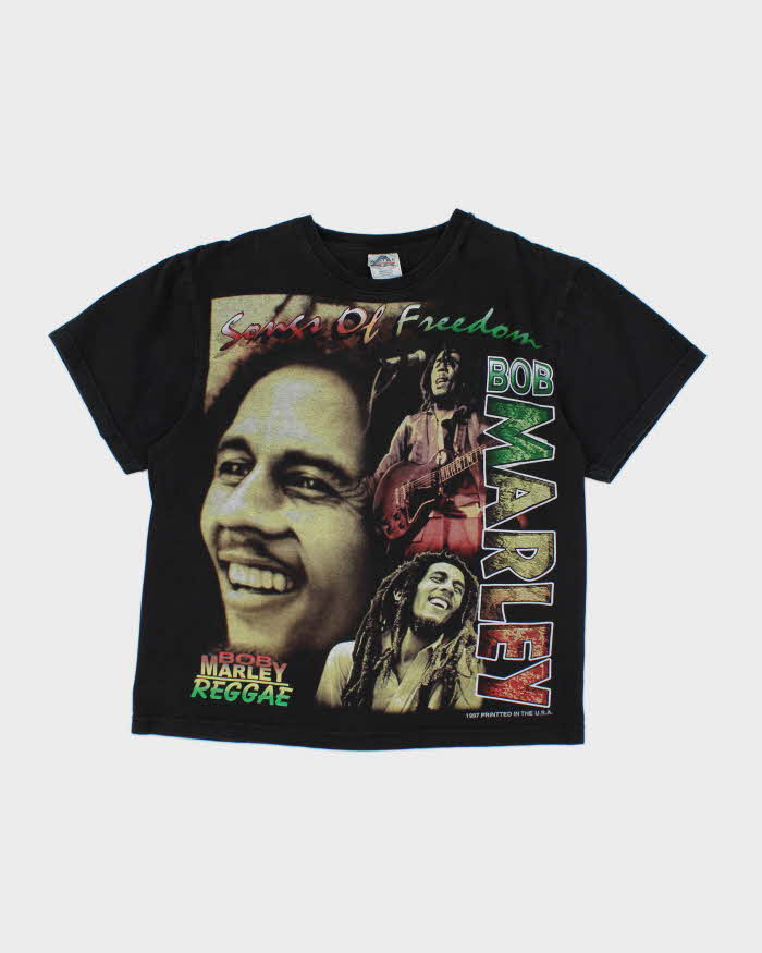 1997 Bob Marley Black Cotton T-Shirt - S