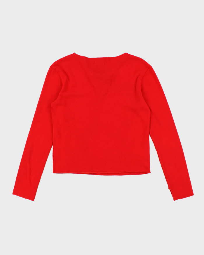 Vintage Y2K Polo Jeans Sequined Spell Out Logo T-Shirt - M