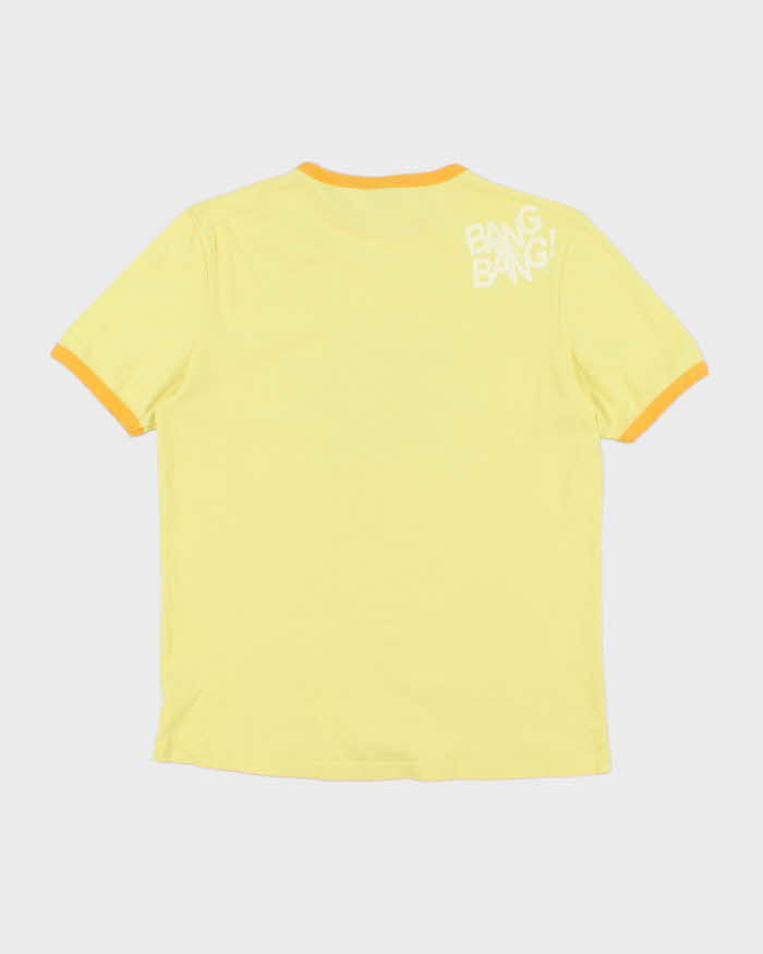 Vintage Y2K Celio Bang Bang Graphic Ringer Baby Fit T-Shirt - M