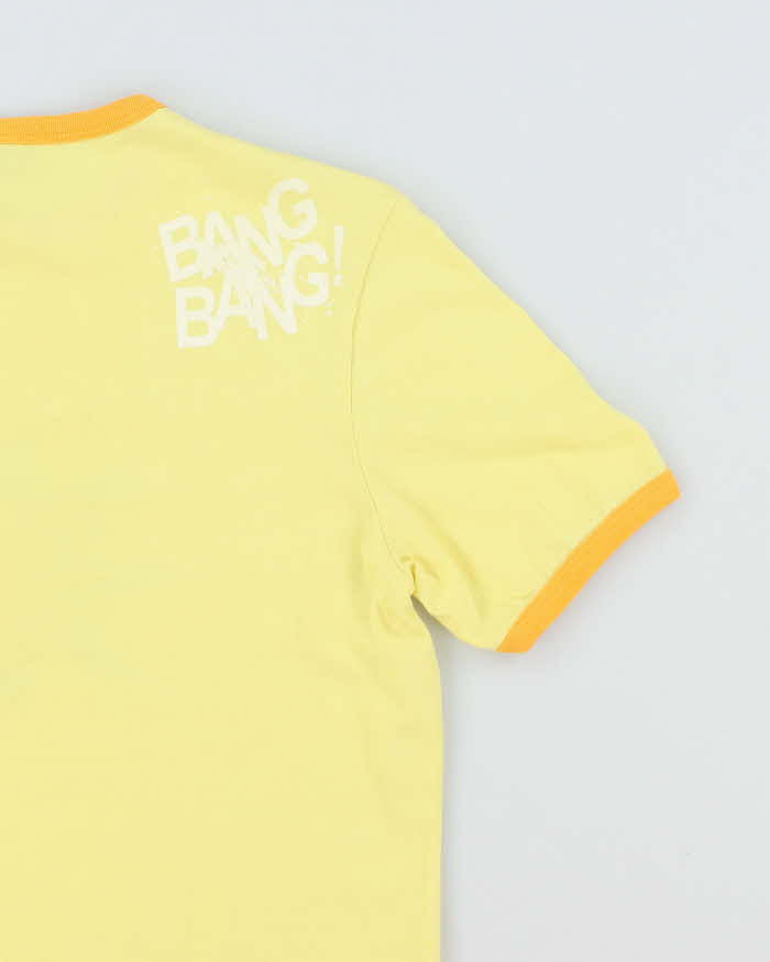 Vintage Y2K Celio Bang Bang Graphic Ringer Baby Fit T-Shirt - M