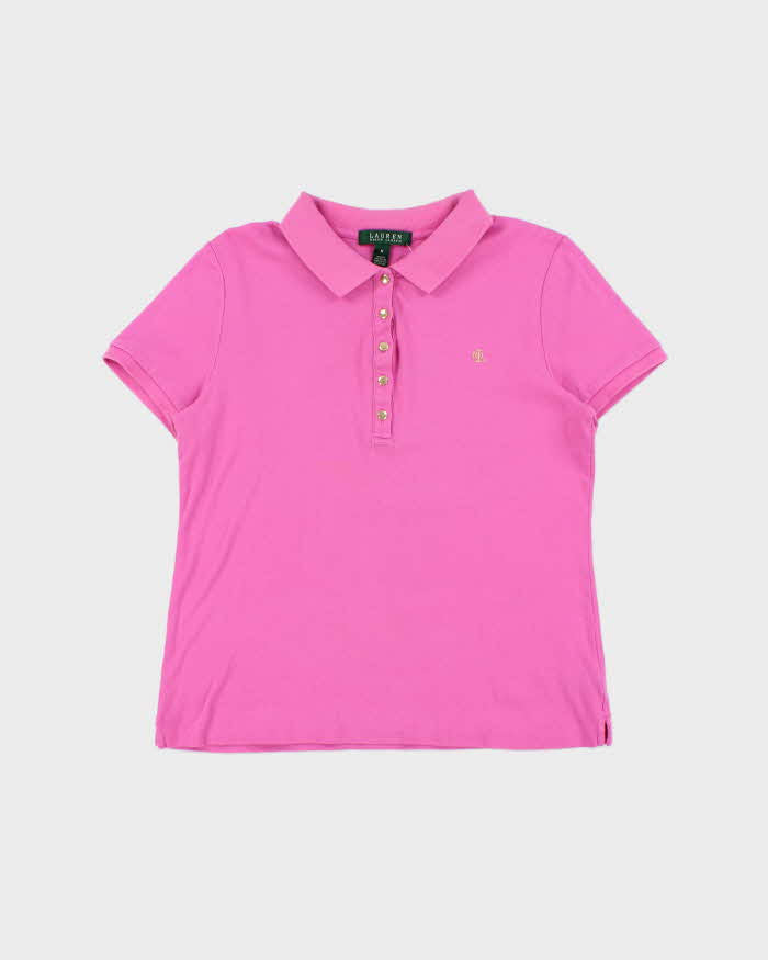 Vintage Y2K 00s Lauren Ralph Lauren Women's Hot Pink Short Sleeve
