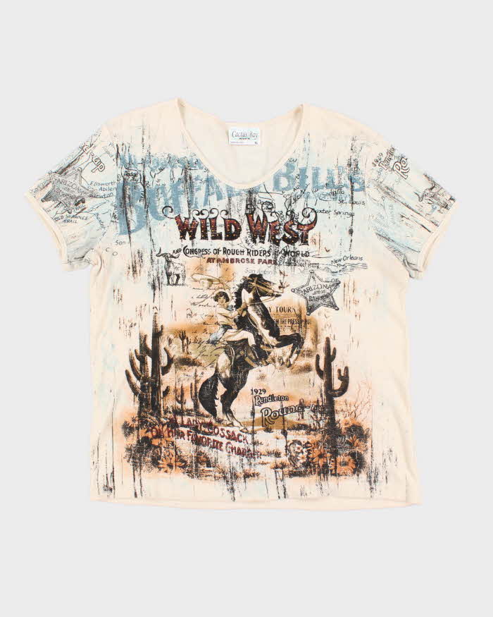Y2k 00s Cactus Bay Wild West Cowboy T-Shirt - XL – Rokit