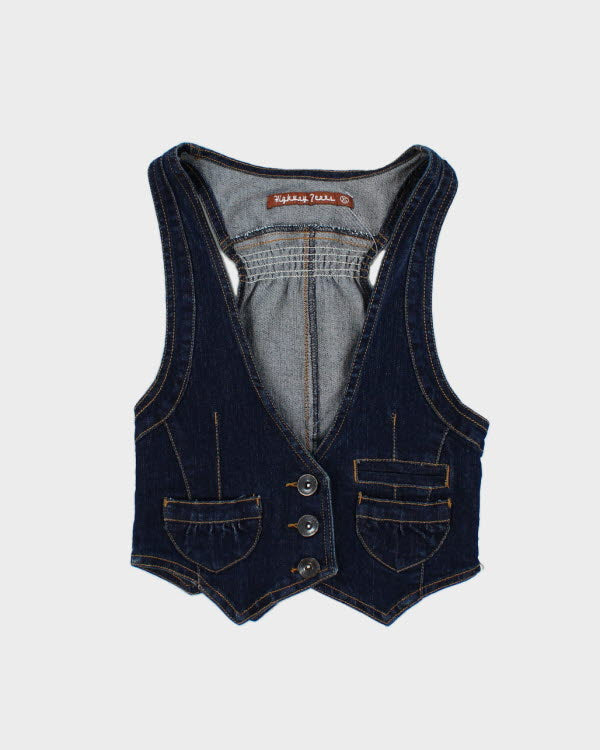 Y2k 00s Highway Jeans Denim Waist Coat XS Rokit