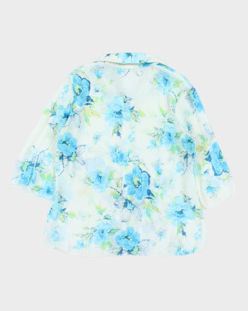 Vintage 90s Dino Floral Blouse - M
