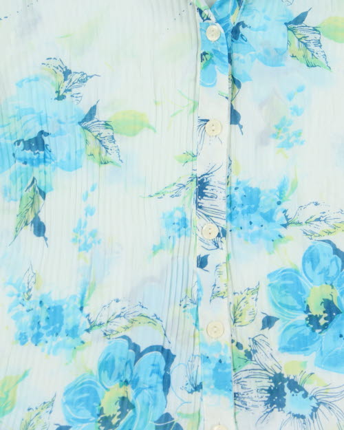 Vintage 90s Dino Floral Blouse - M