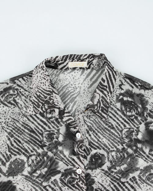 Y2k 00s Caviar Mesh Blouse - L