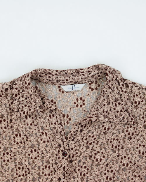 Y2k 00s Joanna Hope Lace Blouse - L