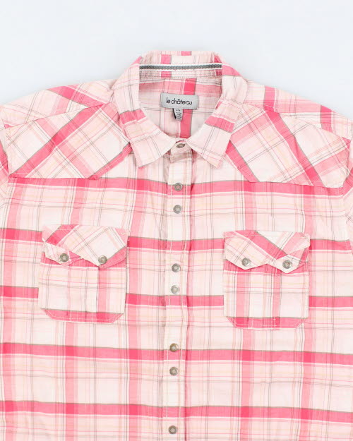 Y2k 00s Le Chateau Check Shirt - L