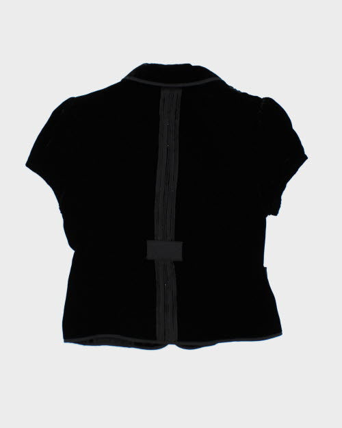 Y2k 00s BCBG Max Azria Velvet Blouse - S
