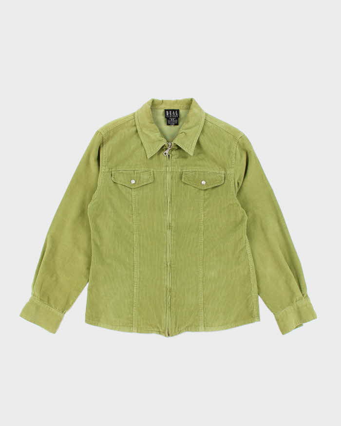 Green Corduroy Shirt Corduroy Zara Jacket Zara Women Size L Green