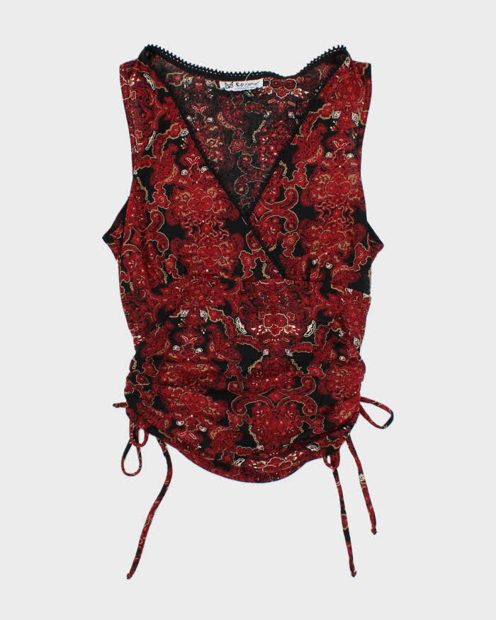 Vintage 90s Self Esteem Ruched Side Top - S