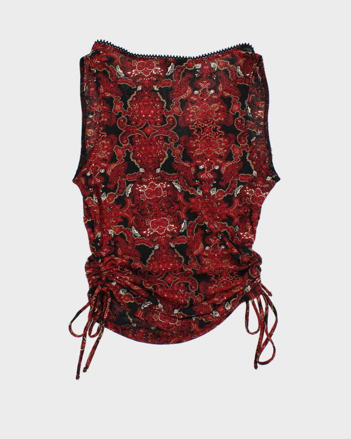 Vintage 90s Self Esteem Ruched Side Top - S