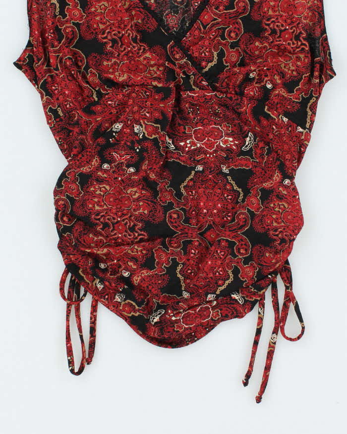 Vintage 90s Self Esteem Ruched Side Top - S