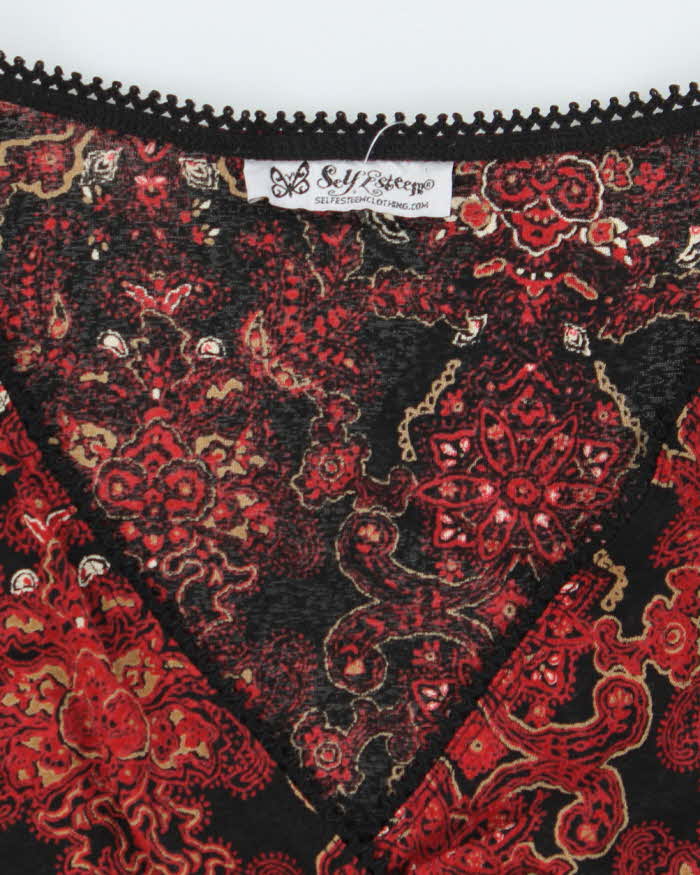 Vintage 90s Self Esteem Ruched Side Top - S