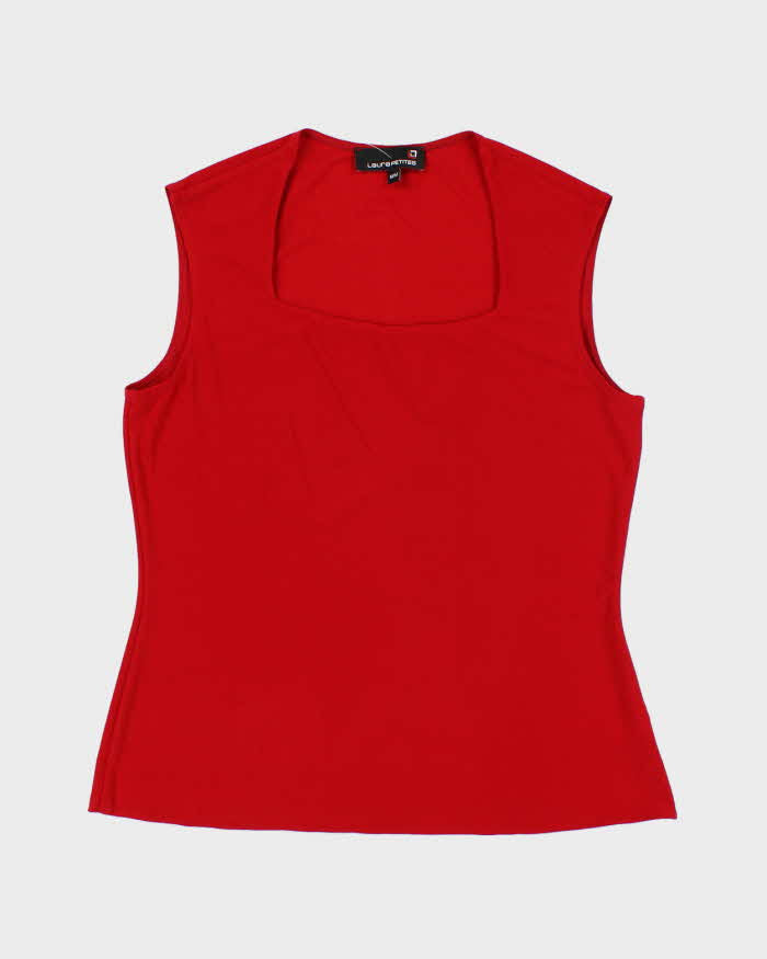 Vintage Y2k 00s Laura Square Neck Top - M