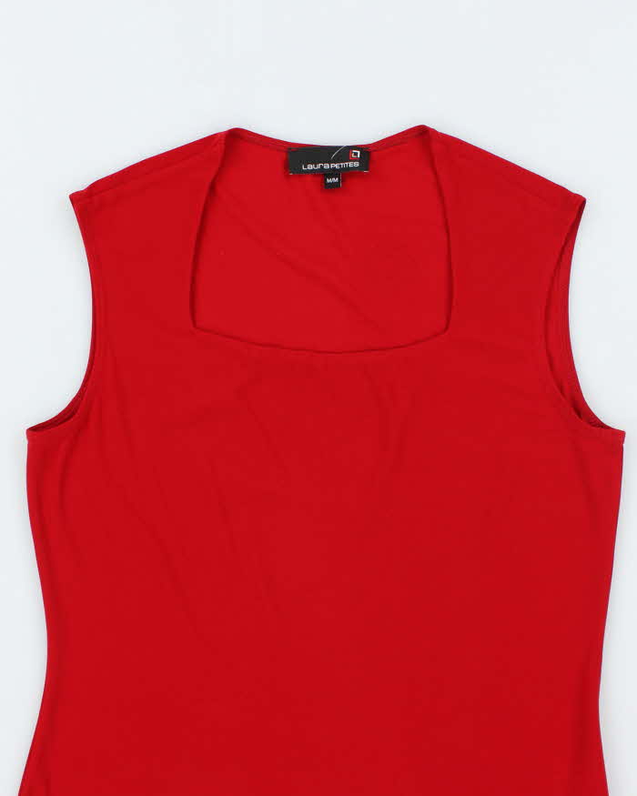 Vintage Y2k 00s Laura Square Neck Top - M