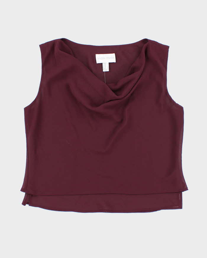 Vintage 90s Vanessa Stevens Cowl Neck Top - L