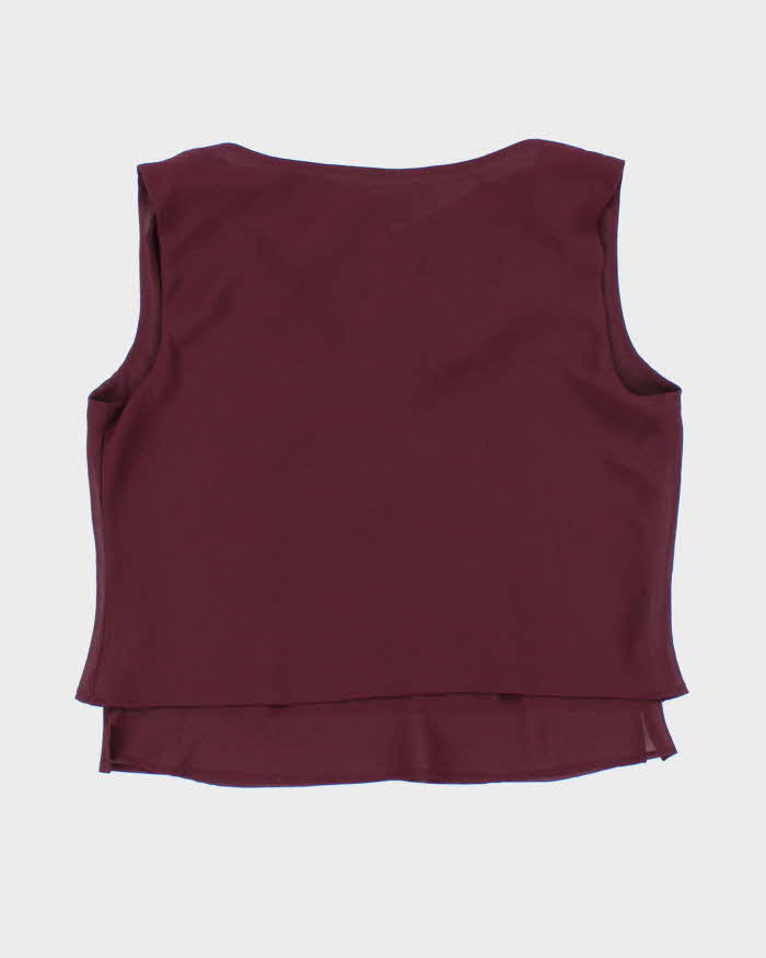 Vintage 90s Vanessa Stevens Cowl Neck Top - L