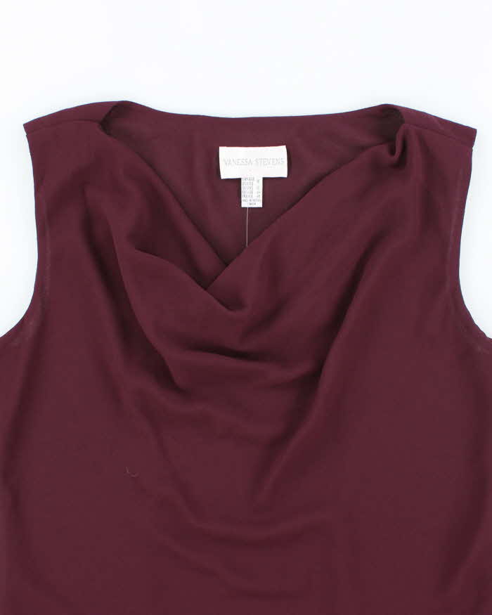 Vintage 90s Vanessa Stevens Cowl Neck Top - L