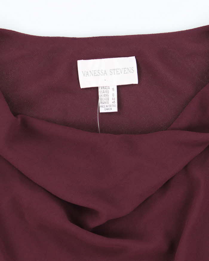 Vintage 90s Vanessa Stevens Cowl Neck Top - L